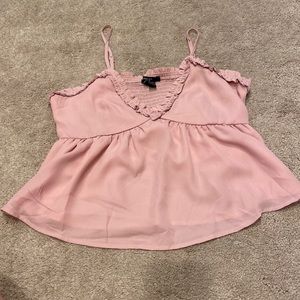Large Forever 21 light pink crop top